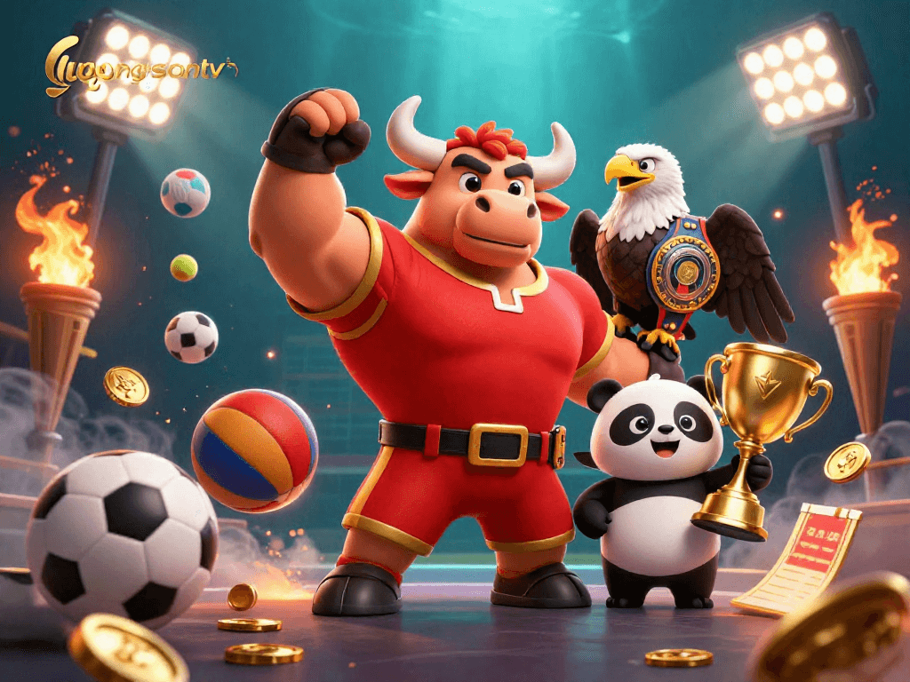 Experience winning moments with luongsontv featuring dynamic sports elements and vibrant characters.
