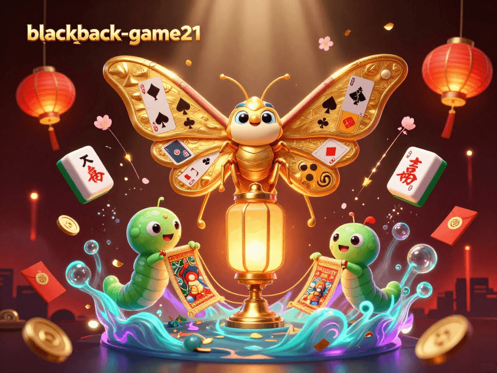 Experience blackjack-game21 excitement with vibrant casino elements and animated action in a captivating illustration.