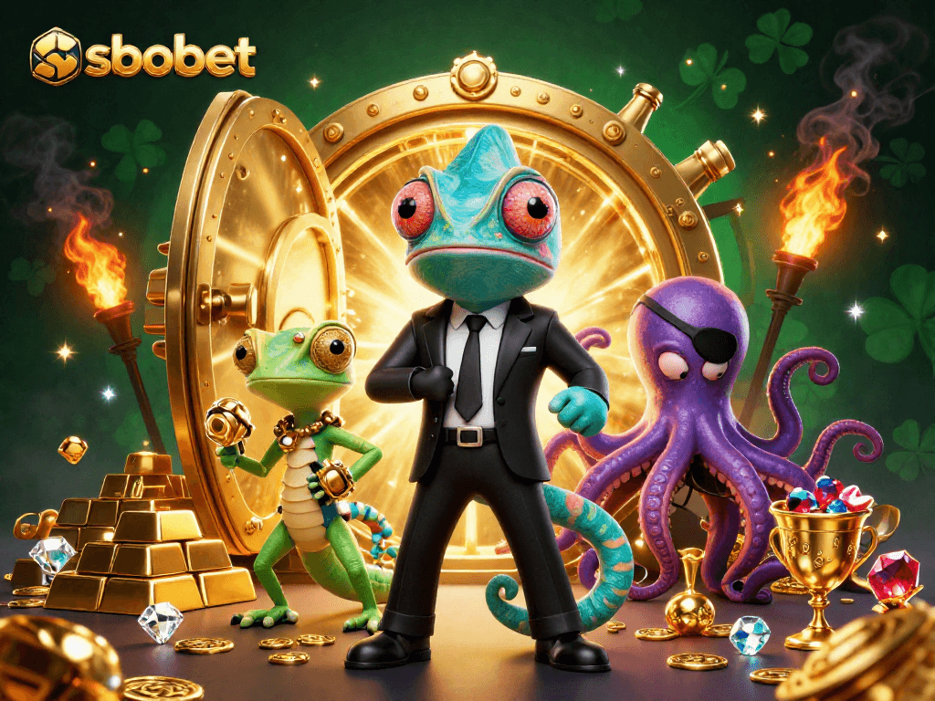 Engage in sbobet excitement with vibrant 3D characters and casino elements for dynamic gambling action.