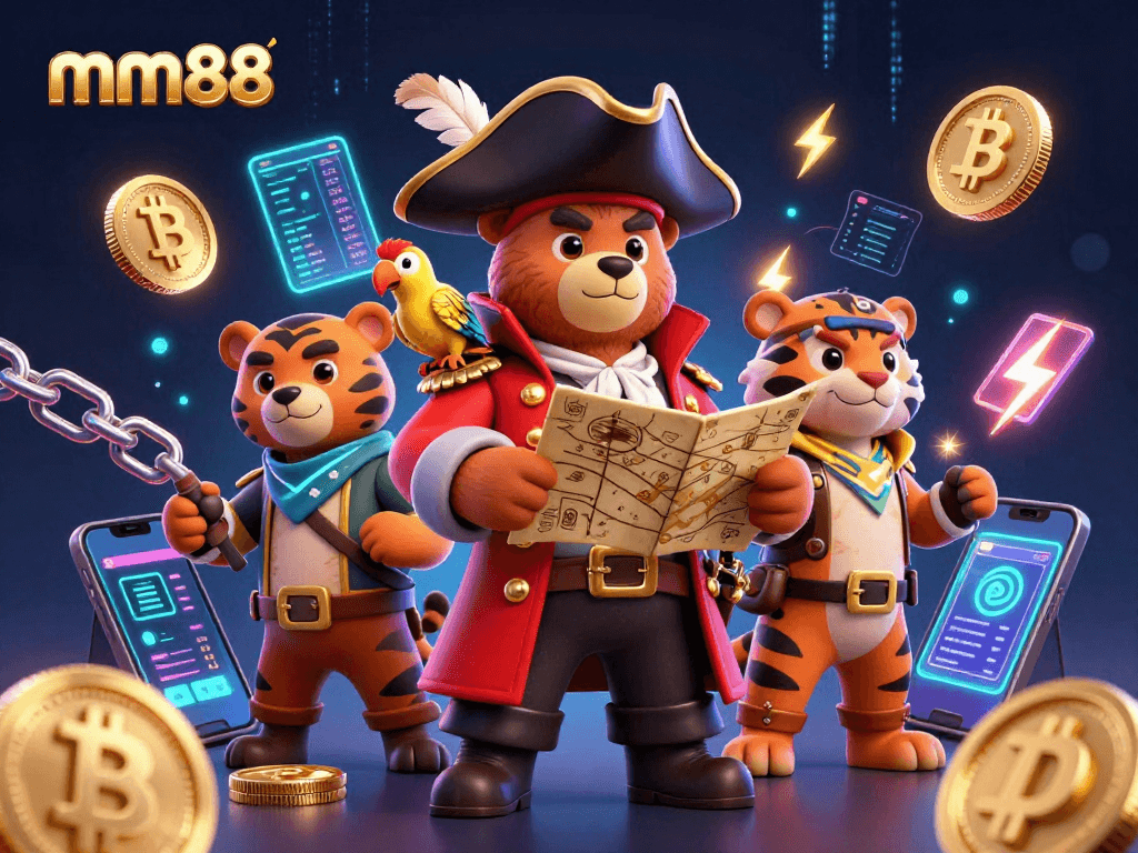 Experience thrilling gameplay at mm88 with animated characters and dynamic casino elements.