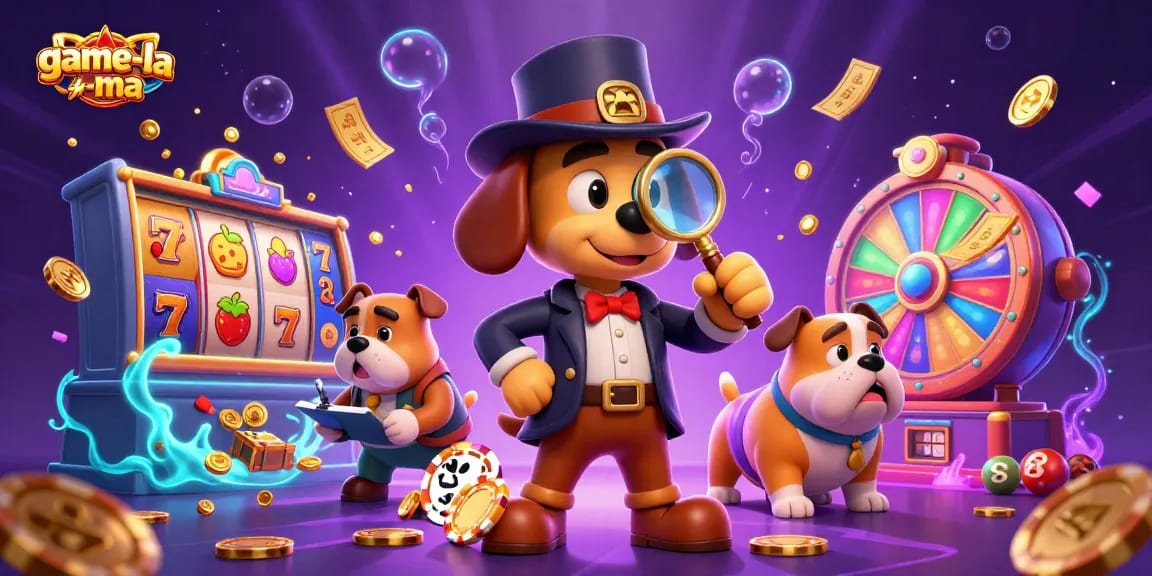 Experience thrilling gameplay at game-la-ma with a detective exploring a golden poker chip clue.