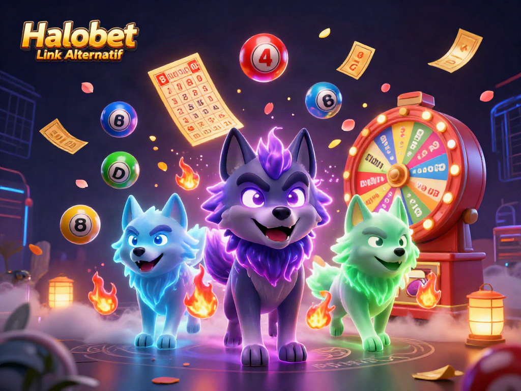 Engage in thrilling gameplay with Halobet Link Alternatif as spectral wolf leaders guide lottery excitement.
