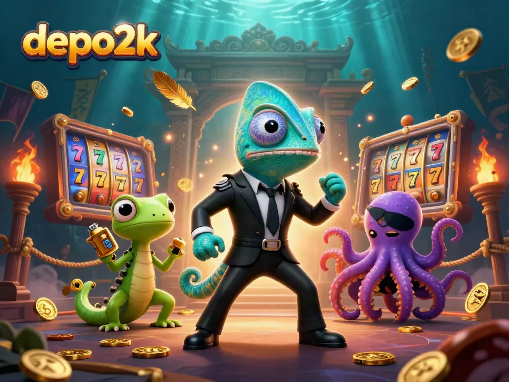Engage in the exciting world of depo2k slots with colorful characters and vibrant game elements.