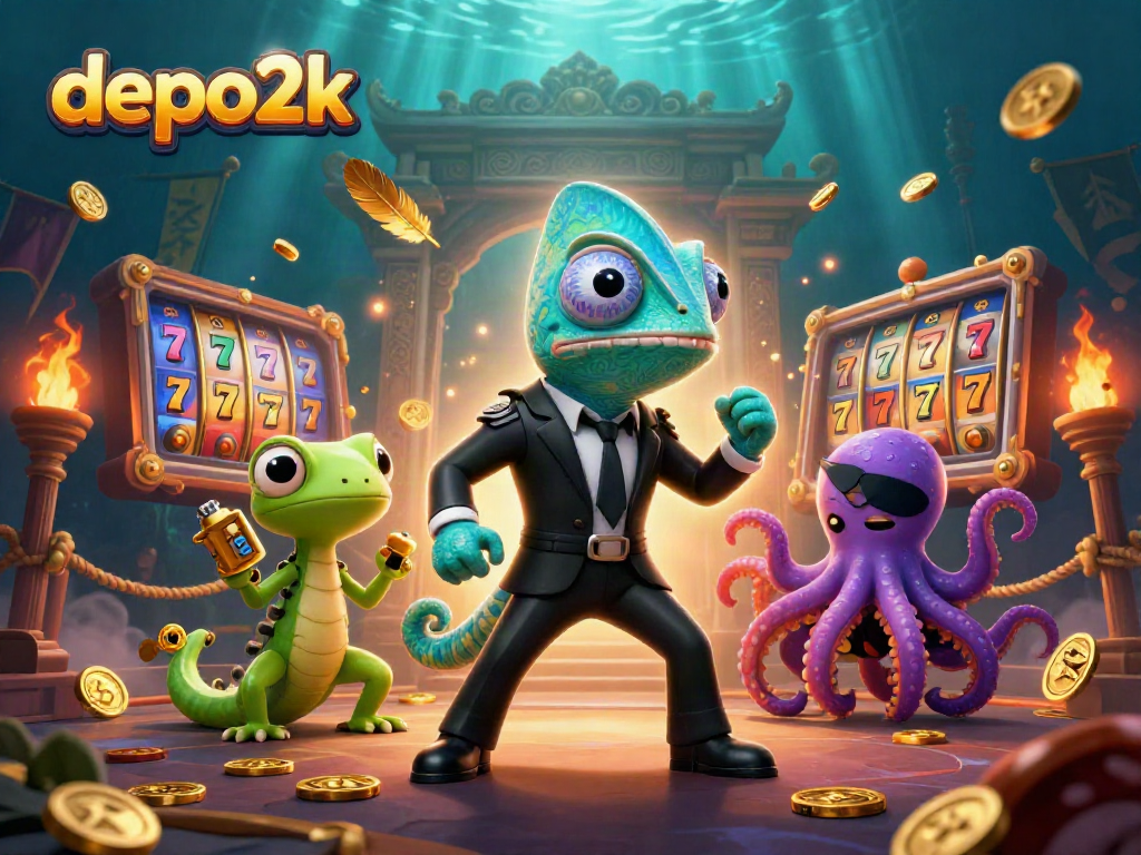 Engage in the exciting world of depo2k slots with colorful characters and vibrant game elements.