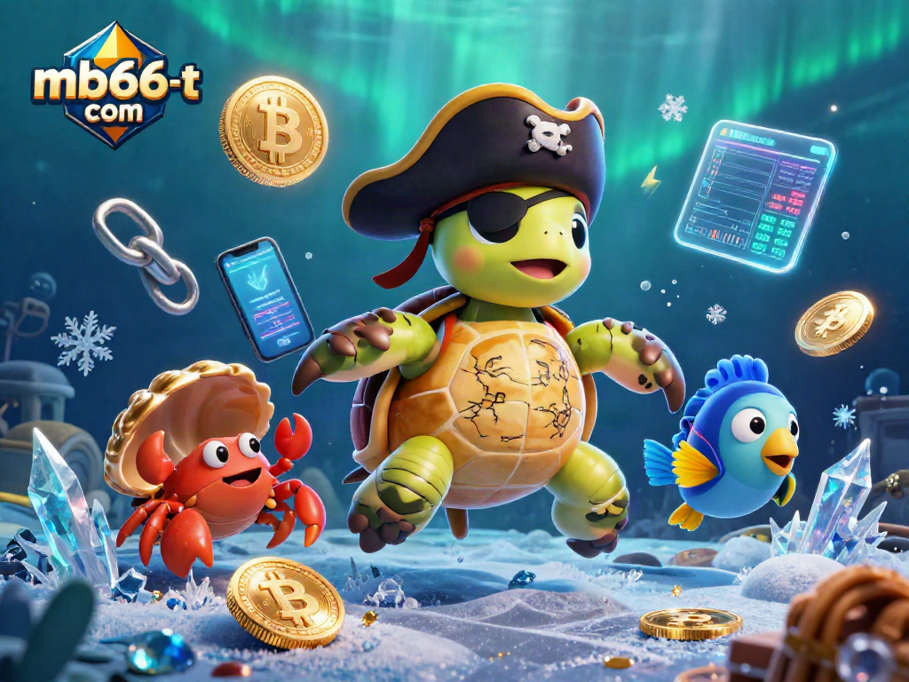 Join mb66-t com's vibrant crypto casino adventure with characters embracing underwater treasures.