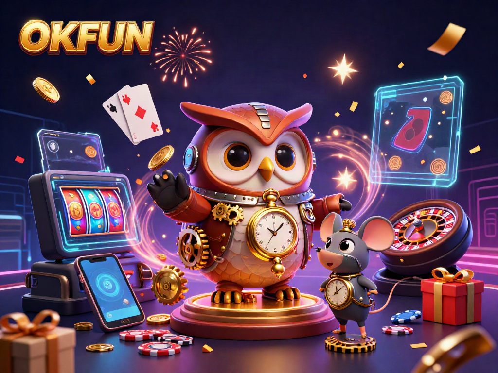 OKFUN offers a lively casino experience with vibrant characters and dynamic gaming elements.