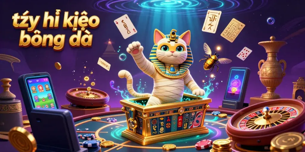 Experience live sports betting excitement with tỷ lệ kèo bóng đá in a vibrant casino scene.