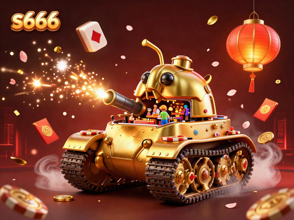 Experience thrilling gameplay with s666's massive golden beetle tank casino bursting with fun elements.