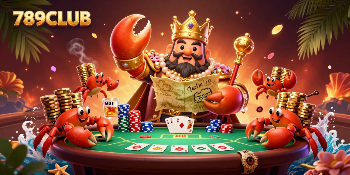 Engage with 789CLUB through an ultra-detailed gaming scene featuring a majestic crab emperor.