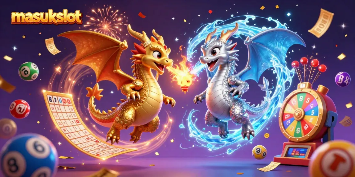 Menggapai hadiah menarik setiap hari dengan permainan dari masukslot, kombinasi dragon 3D dan bola lotre berwarna-warni.