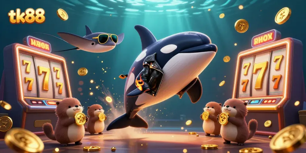 Experience thrilling casino adventures with tk88, where vibrant characters meet exciting slot games in 3D.