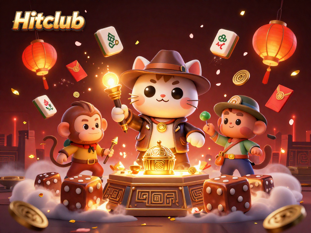Experience thrilling adventures at Hitclub, with a cat archaeologist discovering golden casino treasures.