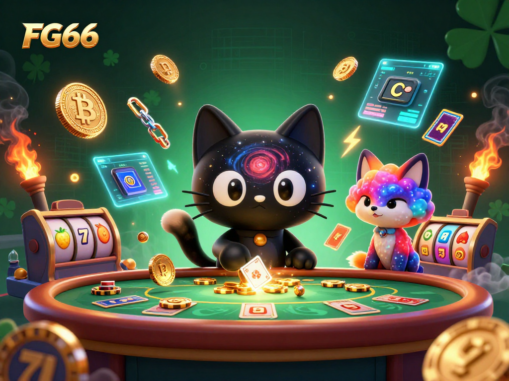 Experience FG66's cosmic casino world with enchanting characters and crypto elements.