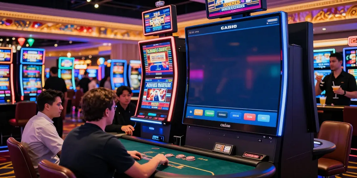 Casino news updates with players at a Las Vegas casino, highlighting iGaming trends.