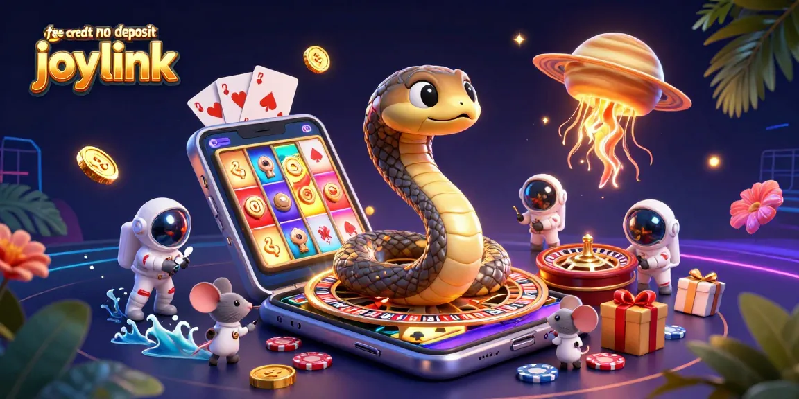Engage with free credit no deposit joylink through vibrant 3D casino elements and characters.