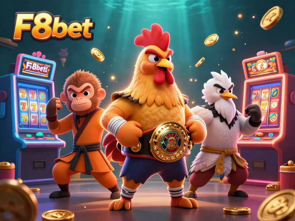 Engage with F8bet's thrilling slot games featuring colorful characters and dynamic gaming elements.