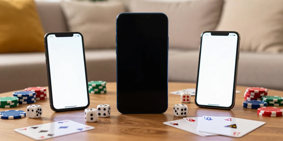 Mobile gaming environment showcasing Yono Arcade app on smartphone with gaming accessories.