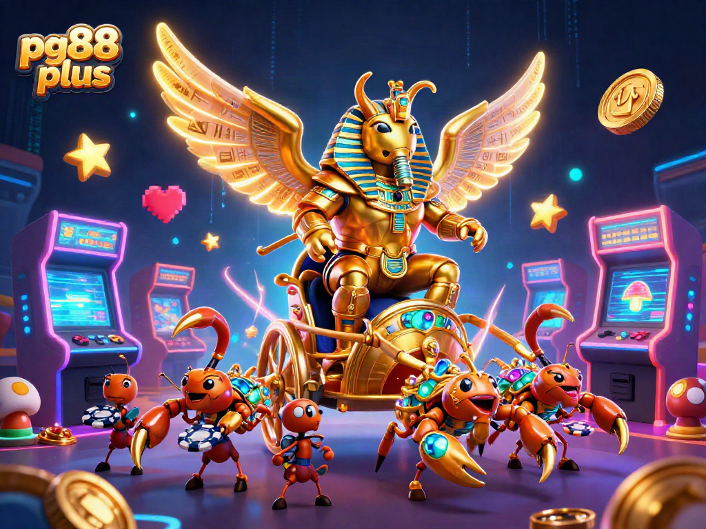 Engage in thrilling gameplay at pg88plus with colossal characters and vibrant casino elements.