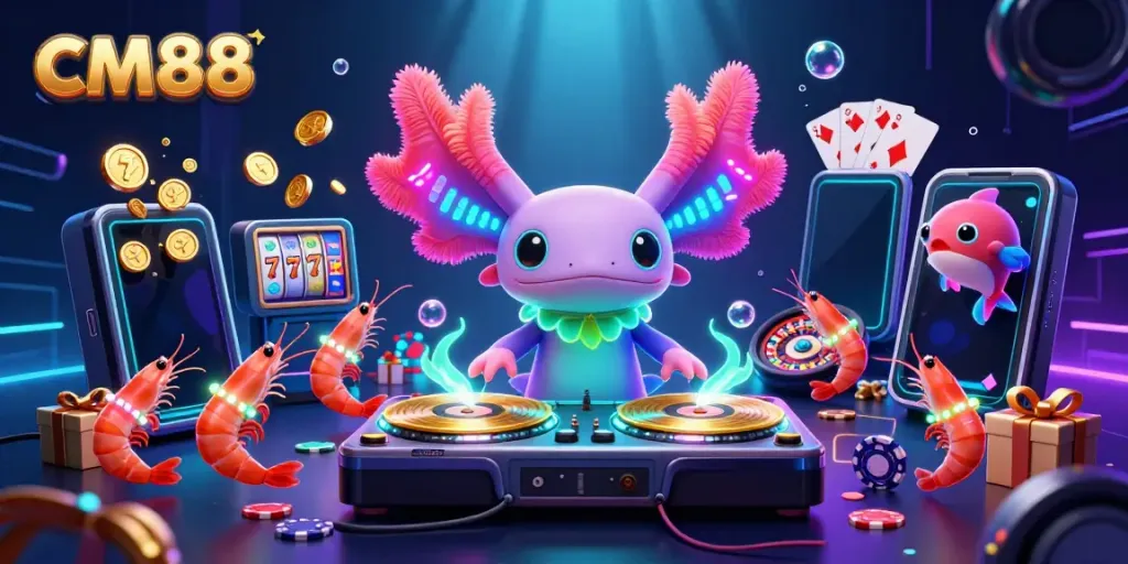 Experience cm88's lively gaming atmosphere with vibrant characters and immersive elements.