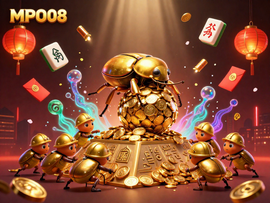 MPO08 showcases players celebrating wins in an exciting, vibrant gaming atmosphere with golden animated elements.
