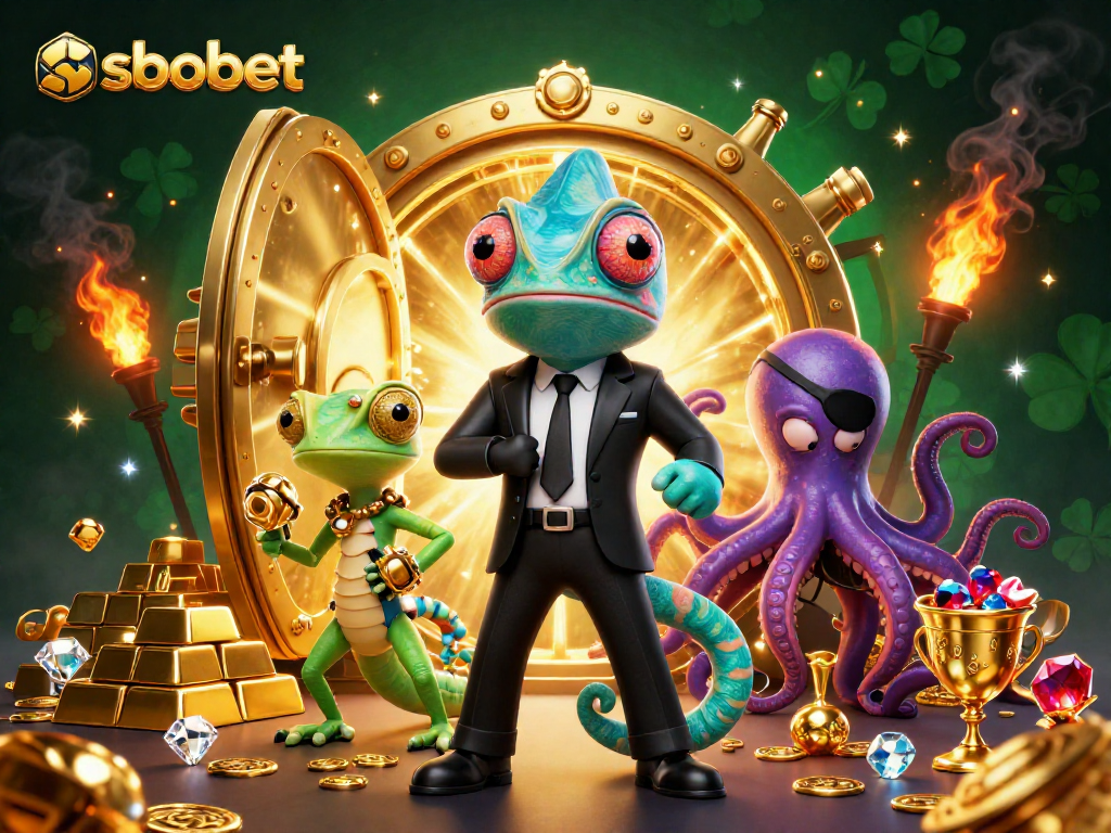 Engage in sbobet excitement with vibrant 3D characters and casino elements for dynamic gambling action.