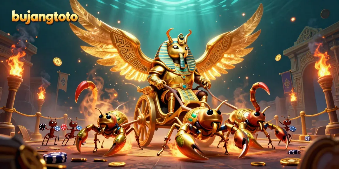 Engage with the dynamic world of bujangtoto through vibrant illustrations of online betting elements.