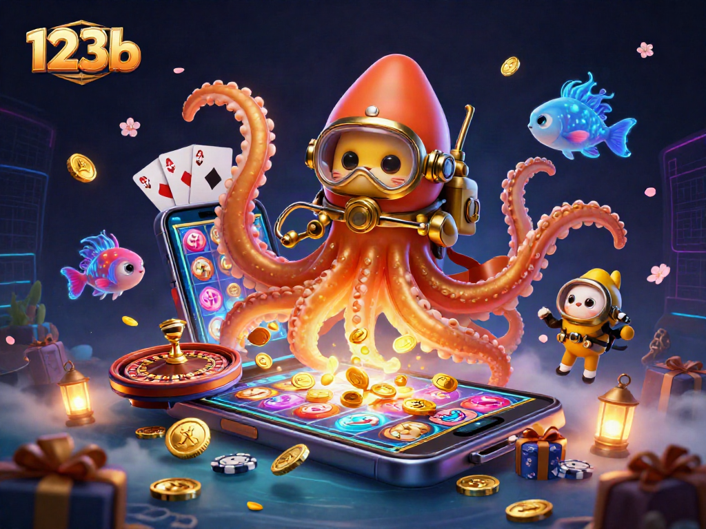 Experience exciting gameplay with 123b as the kraken, diving cat, and glowing fish enhance the thrill.