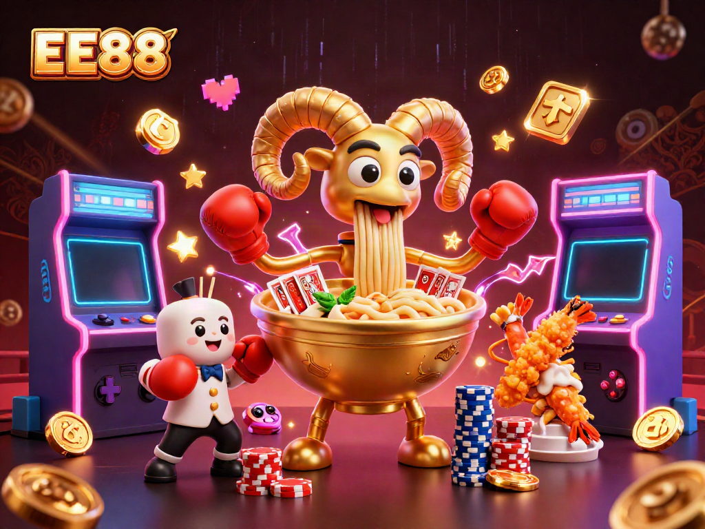 Engage in exciting EE88 casino action with vibrant characters and dynamic gaming elements.