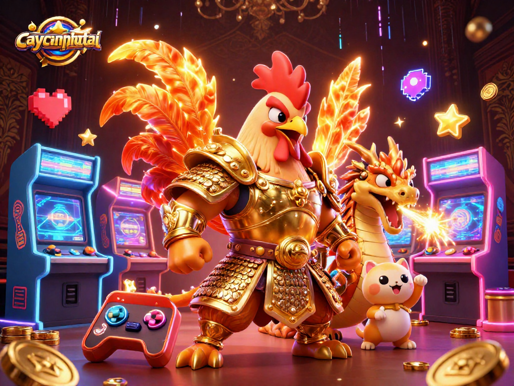 Engage in the thrilling caycanhphattai with dynamic rooster warriors and enchanting dragons.