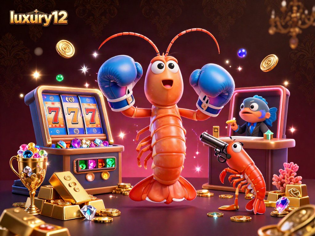 Experience thrilling gameplay at luxury12's vibrant casino with colorful slot elements and characters.