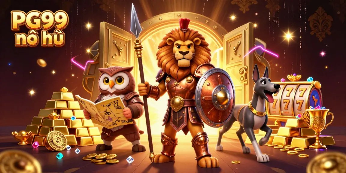 Engage with PG99 nổ hũ jackpot excitement amidst golden treasures and dynamic gaming elements.