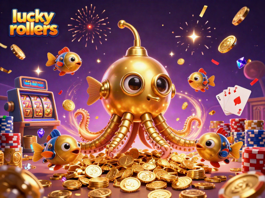 Experience high-stakes gaming at lucky rollers with an underwater treasure hunt theme.