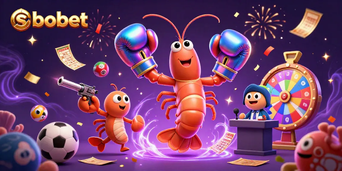 Engage in sbobet sports betting with vibrant cartoon characters and dynamic elements.