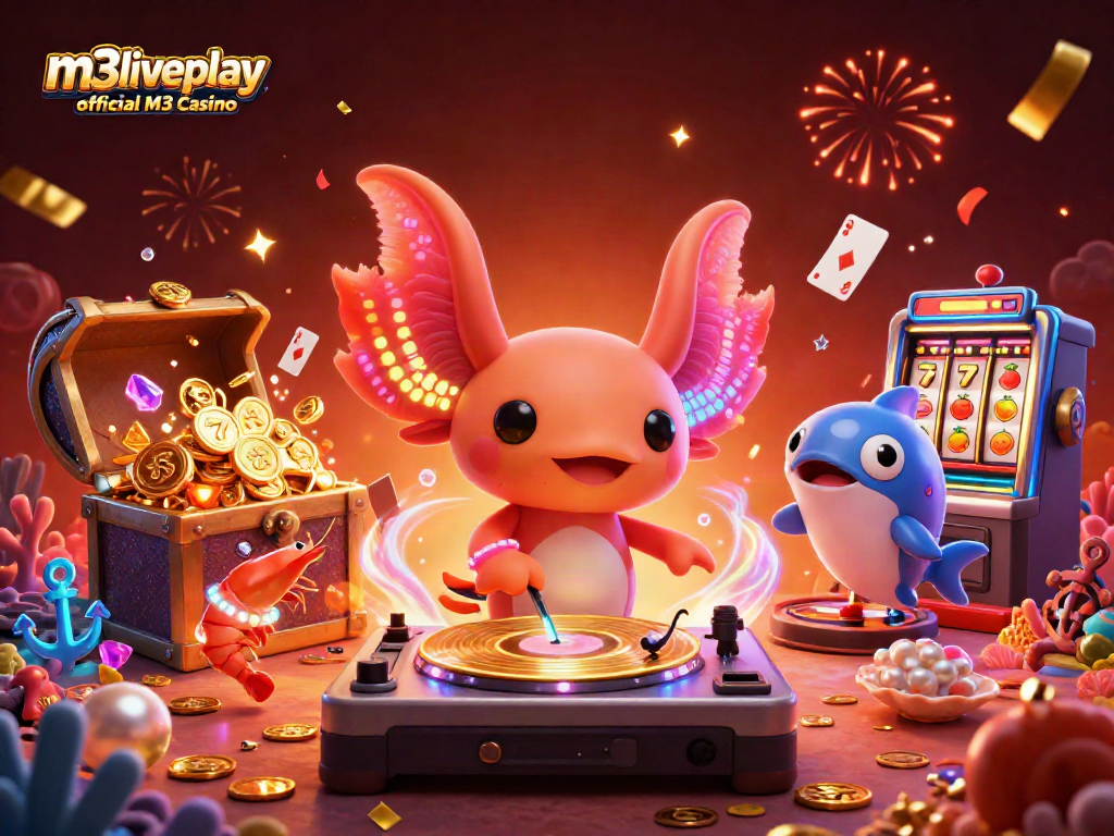 Engage with m3liveplay official M3 Casino through a vibrant underwater gaming scene featuring unique characters.