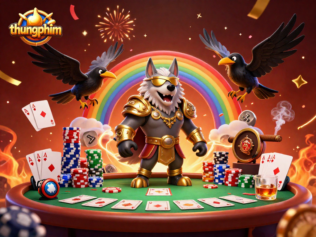 Play thrilling bets at thungphim with a Norse-themed casino adventure featuring illuminated chips.