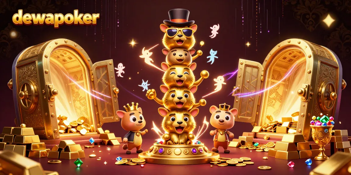 Experience the thrill of poker on Dewapoker with vibrant 3D cartoon action!