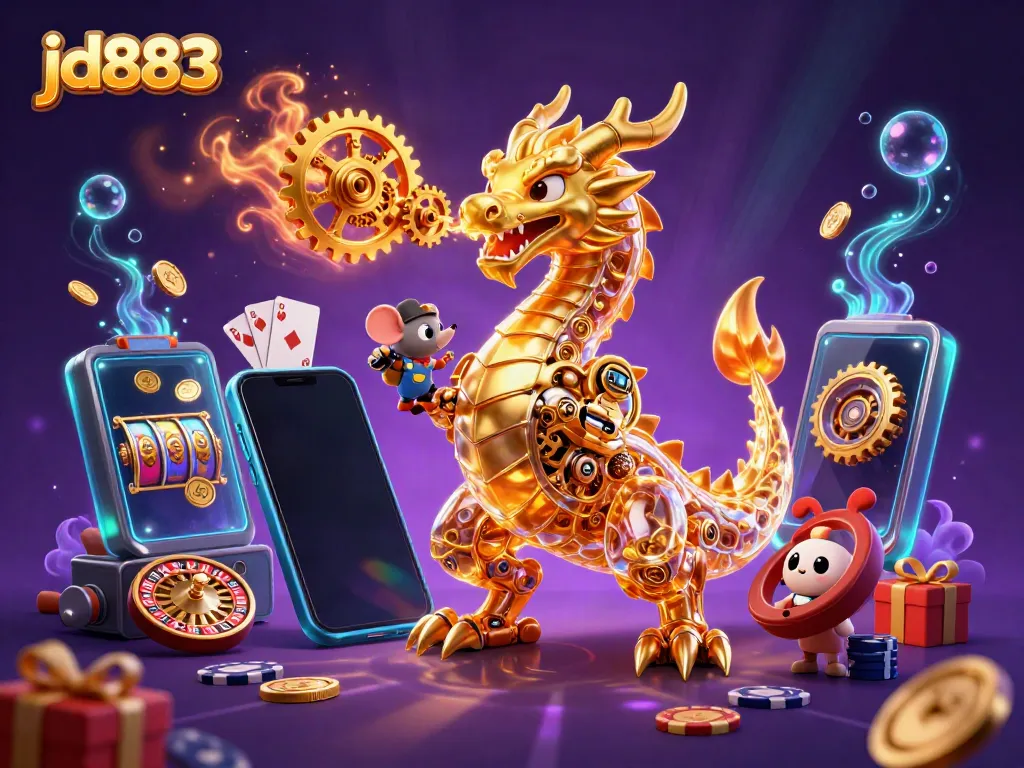Experience high-stakes gameplay with jd883, featuring intricate dragon mechanics and casino excitement.