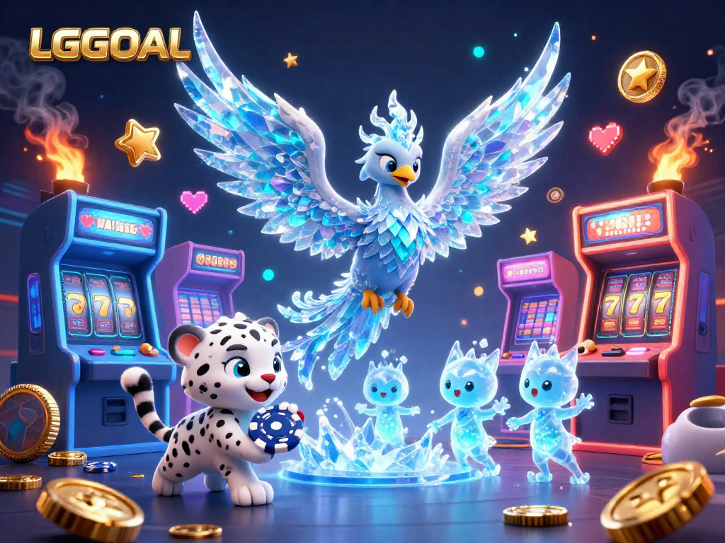 Engage with stunning LGOGOAL designs featuring an ice phoenix, poker chip, and immersive casino scenes.