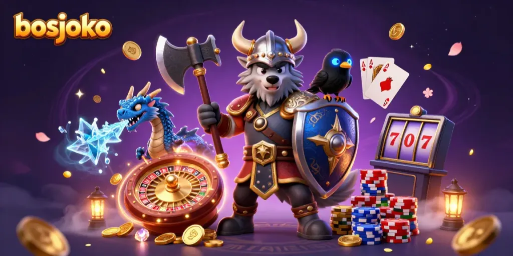 Experience thrilling wins at bosjoko online casino with vibrant characters, dynamic gaming elements, and epic action