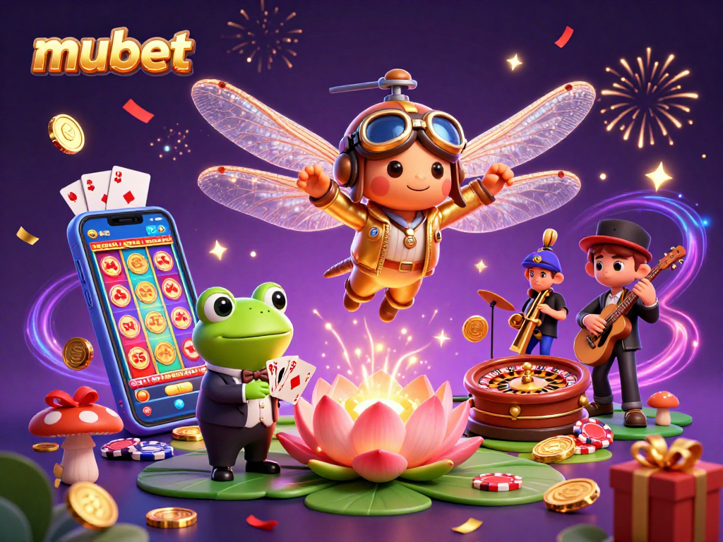 Spin the reels and win big with mubet at the vibrant lily pad casino featuring dynamic characters.