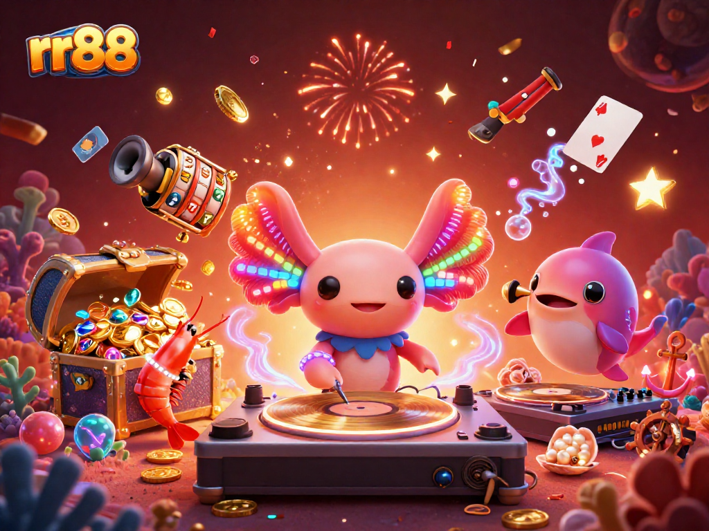 Experience rr88 casino excitement with vibrant underwater elements and characters.