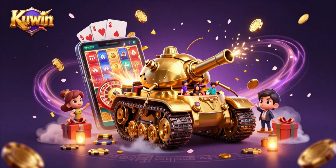 Experience thrilling gaming action at Kuwin with intricate details of a vibrant casino scene.
