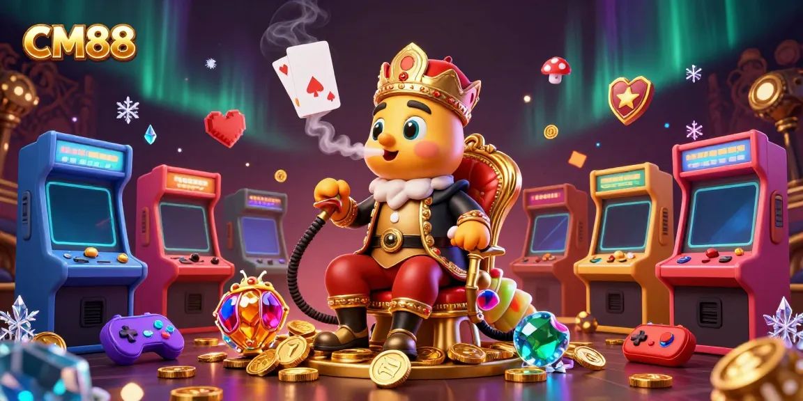 Experience thrilling casino moments with CM88, featuring vivid gaming elements and characters.