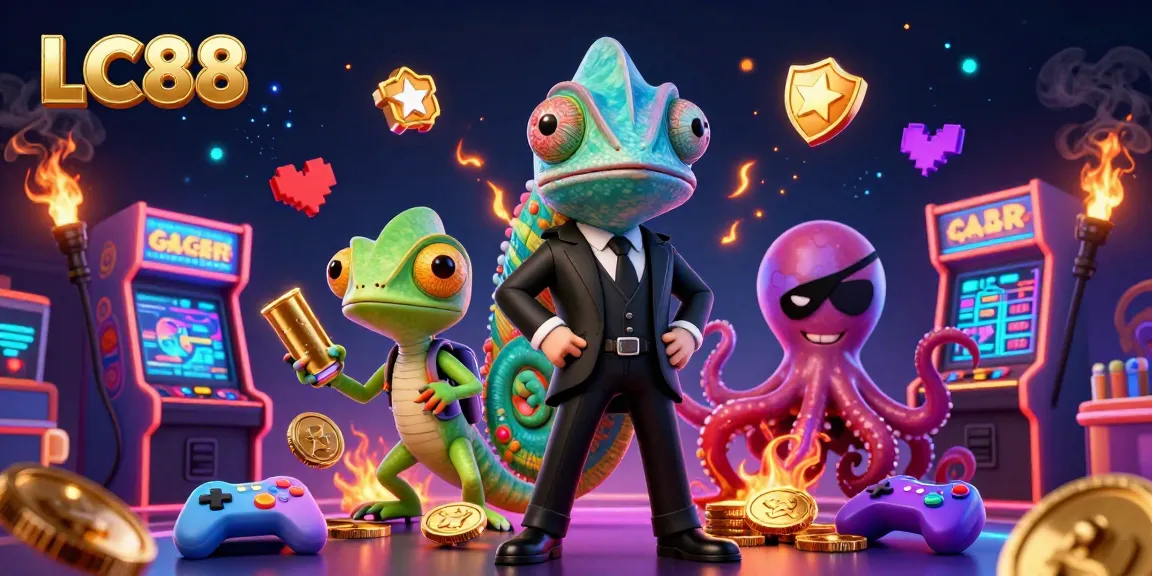 LC88 engages players with vibrant casino illustrations enriching the gaming experience with 3D cartoon characters.