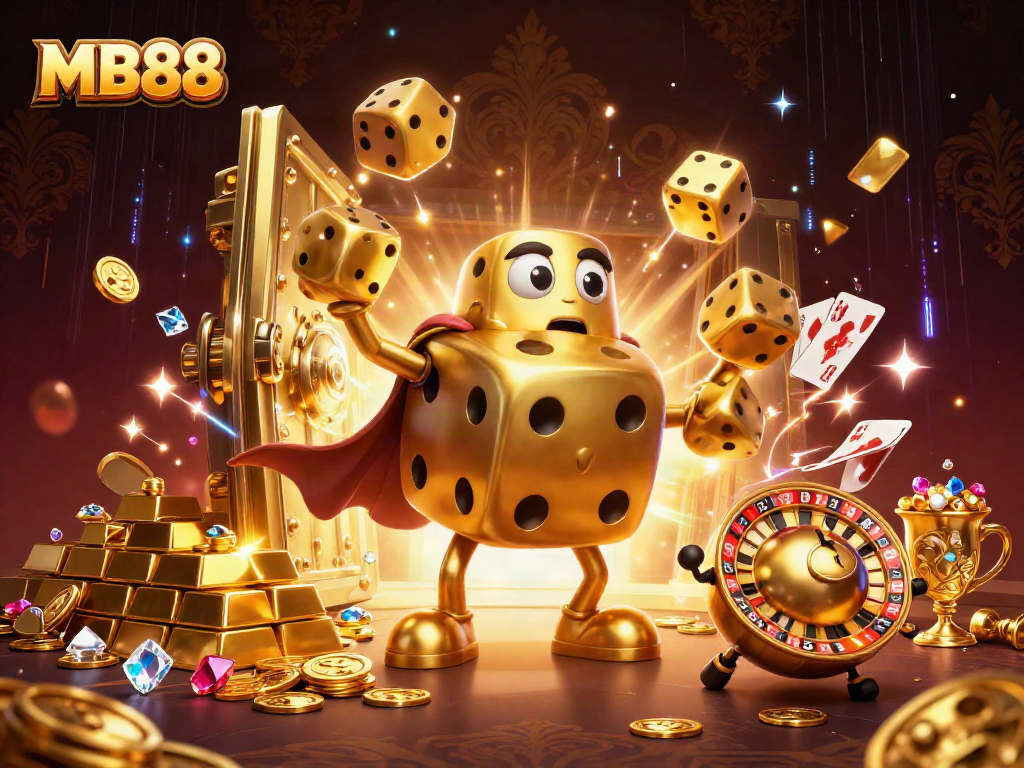 Engage with thrilling gameplay at MB88 with a golden dice golem and treasure explosion!