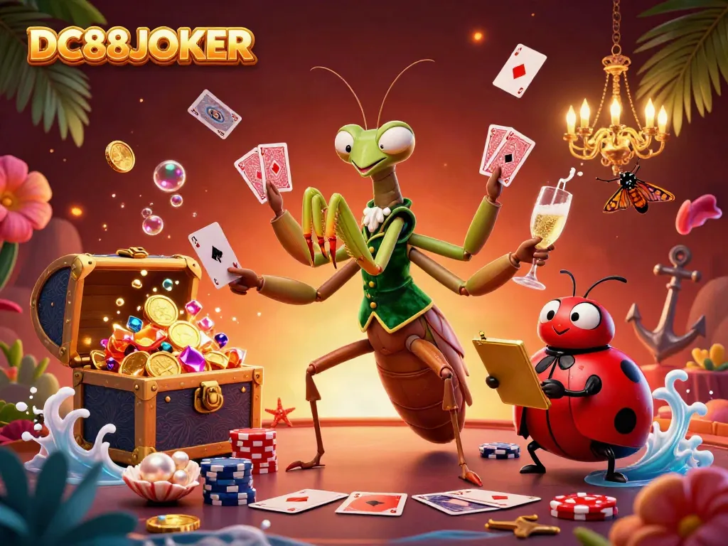 Engage with the vibrant atmosphere of DC88JOKER casino featuring an exciting poker scene.
